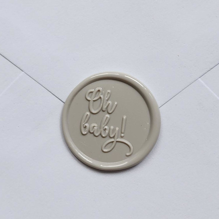 Customizable Color Oh Baby! Self-adhesive Wax Seals, Set of 5