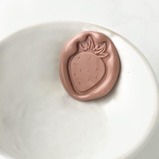 This is a multicolorassorted-colors wax seals by Abby Choi called strawberry shape wax seal pack of 10, customizable color in standard