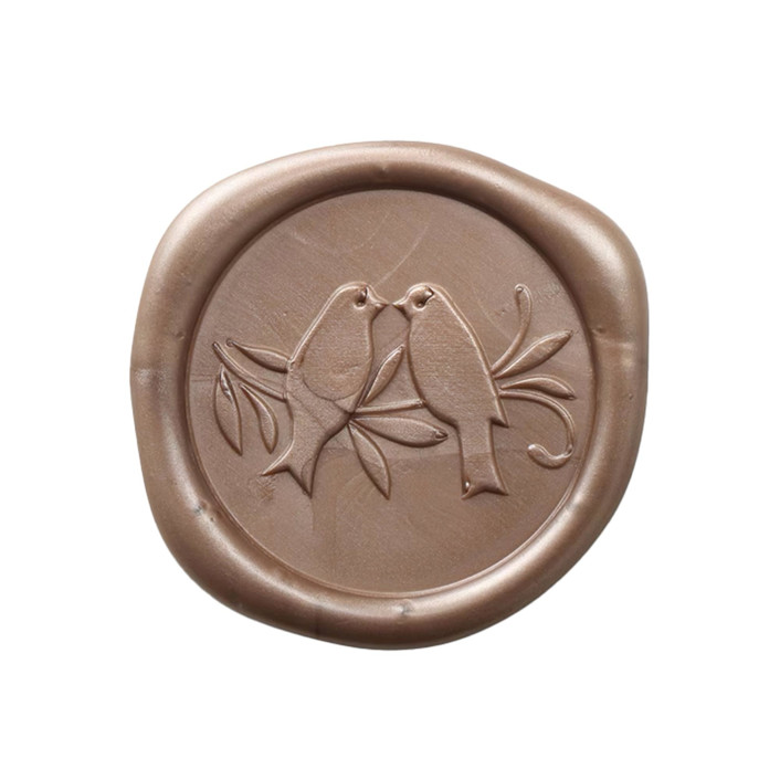 Love Birds Wax Seal - Crema - Set of 25