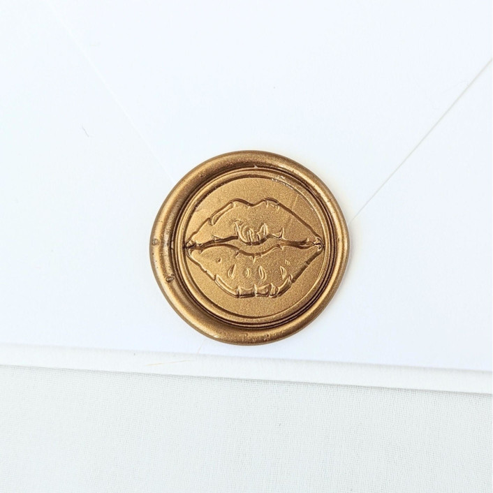 Kiss Me- Customizable Color- Set of 25 Hand-crafted Wax Seals