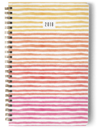 sun stripes day planner notebook or address book