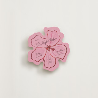 This is a mulberry insert cards with standard by Cass Loh called tropical hibiscus printing on signature in standard