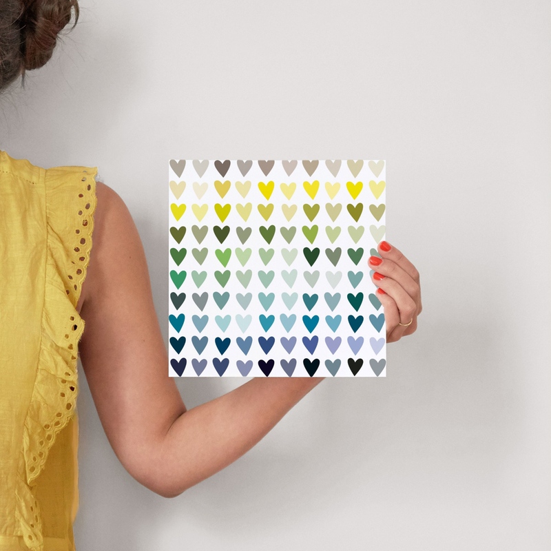 Paper Hearts Wall Art Prints by InkDot Minted
