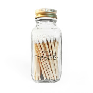This is a clear journals by Jessica Cunningham called the perfect match jar matches | wedding match bottle in standard