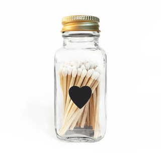 This is a clear journals by Jessica Cunningham called classic heart match jar in standard
