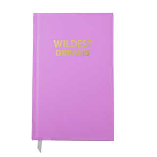 This is a purple journals by Chez Gagné called wildest dreams - lavender hardcover journal in standard