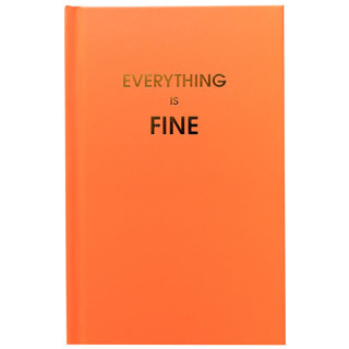 This is a red journals by Chez Gagné called everything is fine - neon red hardcover journal in standard