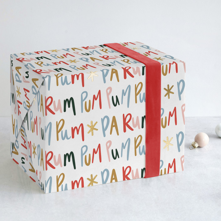 pa Rum Wrap Foil-Pressed Wrapping Paper Sheets