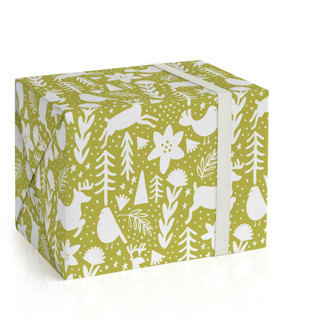 This is a artichoke wrapping paper by Beth Schneider called scandi holiday in standard