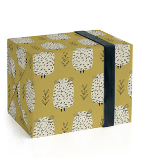 This is a maize wrapping paper by Jaqui Falkenheim called sweet dreams 2 (baa baa cream sheep) in standard