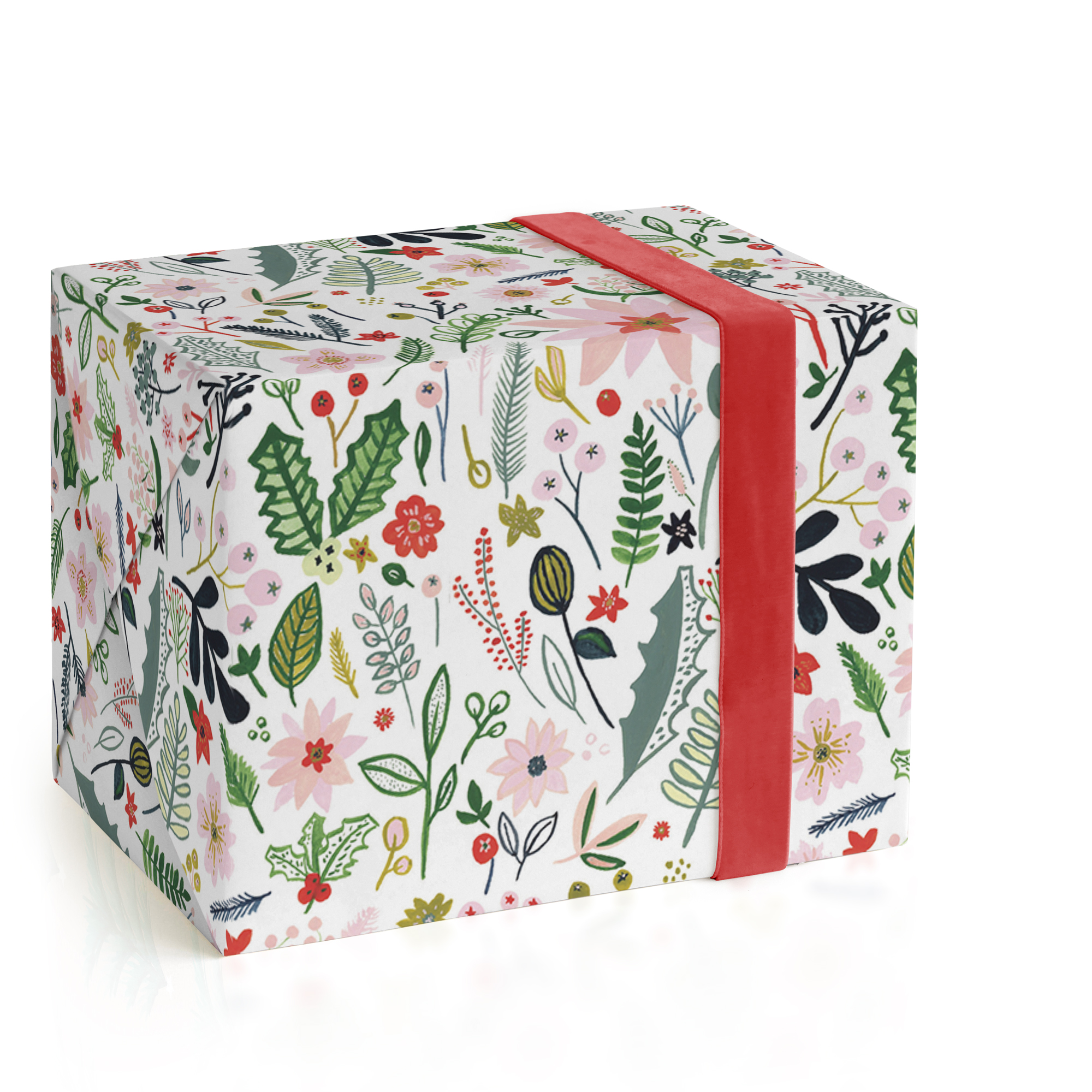 This is a winter garden wrapping paper by Erika Firm called poinsettia pretty in pink in standard