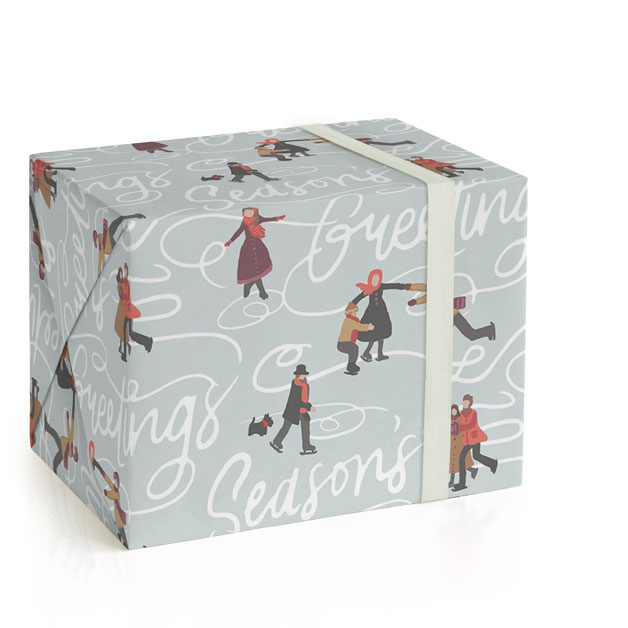 This is a icicle wrapping paper by Meggy Masters called winter skate in standard