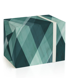 This is a white wrapping paper by AK Graphics called painterly plaid in standard