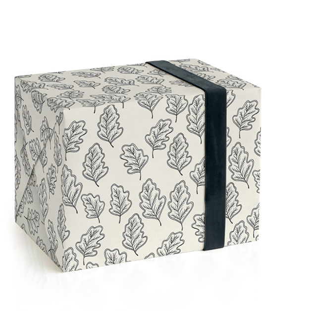 This is a cream wrapping paper by Katharine Watson called sketched oak in standard
