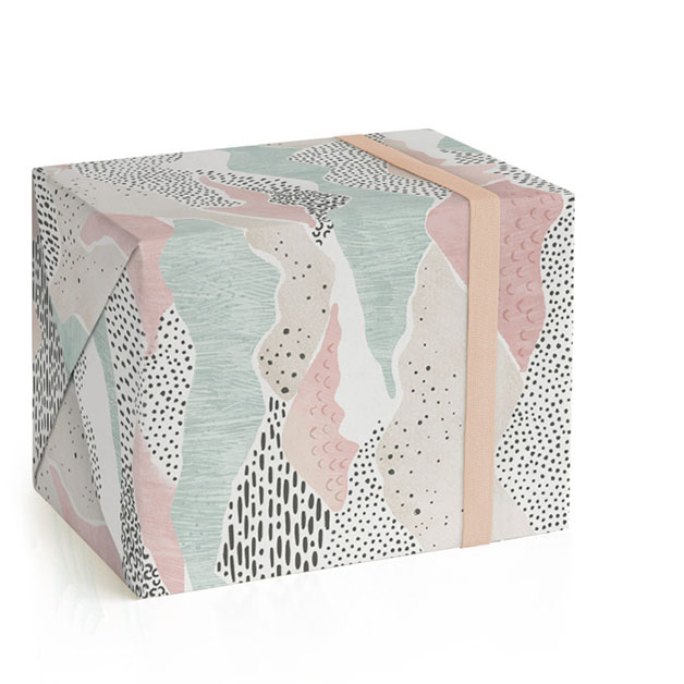 This is a sea green wrapping paper by Monika Torun called abstract view in standard