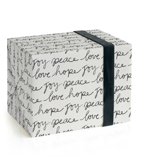 This is a ink wrapping paper by Kelly Watkins called holiday message in standard