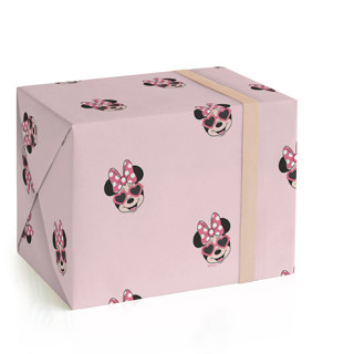 This is a bubblegum wrapping paper by Kacey Kendrick Wagner called shine bright disney minnie mouse in standard