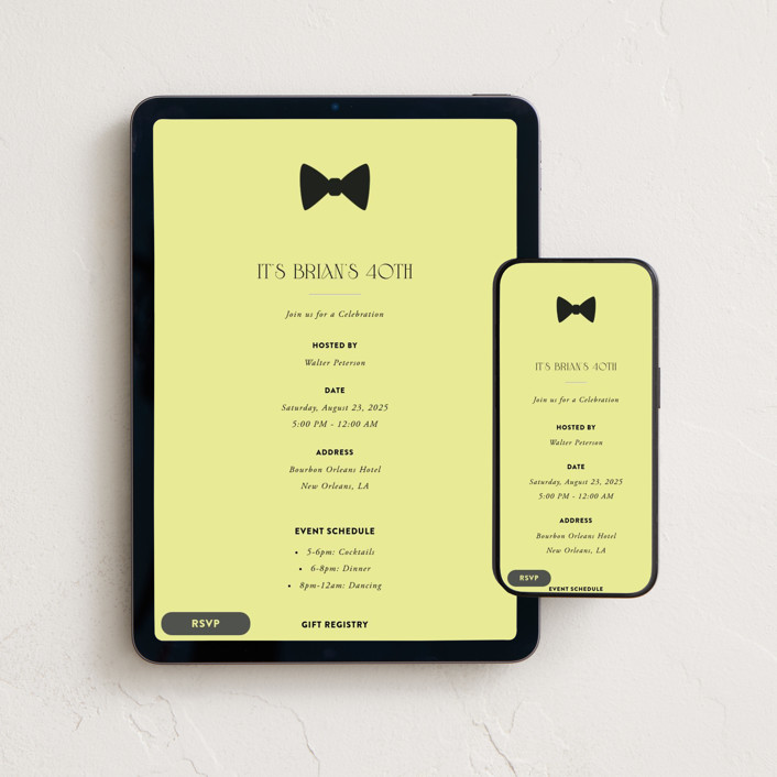 "Southern Charm" - Online Birthday Invitations in Lemon by Laura Hamm.