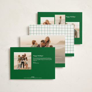 This is a vanilla holiday photo cards with standard by Erika Firm called vanilla pine printing on signature in grand