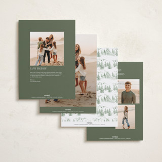 This is a forest holiday photo cards with standard by Petra Kern called winter mountain tale printing on recycled smooth signature in grand