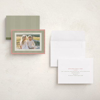 This is a festive holiday photo cards with standard by Carolyn Nicks called chickadee printing on recycled smooth signature in grand