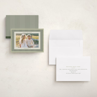 This is a spruce holiday photo cards with standard by Carolyn Nicks called chickadee printing on recycled smooth signature in grand