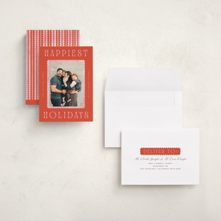 This is a maraschino holiday photo cards with standard by Pixel and Hank called delightful printing on recycled smooth signature in grand