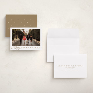 This is a honey holiday photo cards with standard by Carolyn MacLaren called footnote printing on recycled smooth signature in grand