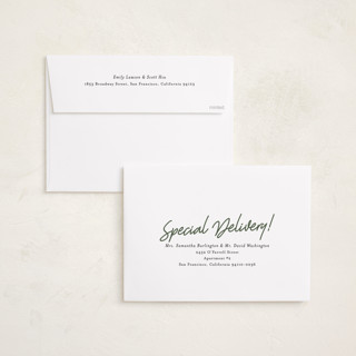 This is a forest holiday photo cards with standard by Karidy Walker called oh what fun script printing on recycled smooth signature in grand