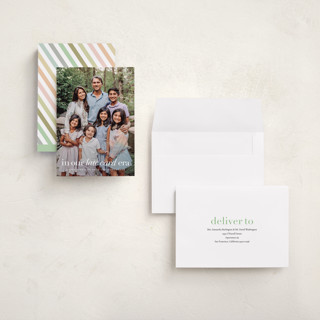 This is a cloud holiday photo cards with standard by Sara Hicks Malone called late card era printing on recycled smooth signature in grand