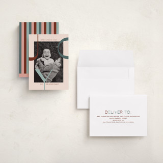 This is a cream holiday photo cards with standard by Annie Holmquist called big joy printing on recycled smooth signature in grand