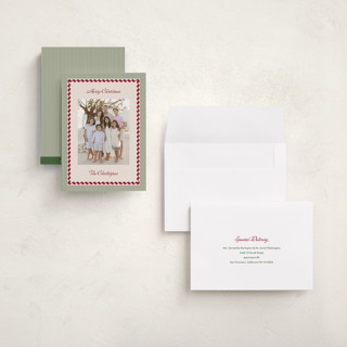 This is a holiday holiday photo cards with standard by Kelly Schmidt called vintage border printing on recycled smooth signature in grand