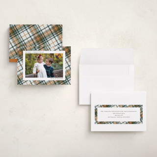 This is a spice holiday photo cards with standard by Yaling Hou Suzuki called heartwarming printing on recycled smooth signature in grand