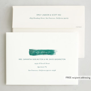 This is a wintermint holiday photo cards with standard by Holly Whitcomb called peaceful forest printing on signature in grand