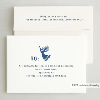 This is a blue jay holiday photo cards with standard by Teju Reval called painted nativity printing on signature in grand
