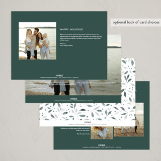 This is a winter holiday photo cards with standard by Paula Pecevich called botanical merry printing on signature in grand
