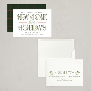 This is a festive holiday photo cards with standard by Erin L. Wilson called hearth printing on signature in grand