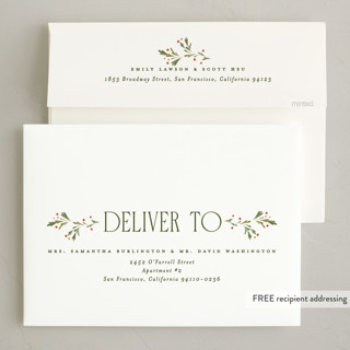 This is a festive holiday photo cards with standard by Erin L. Wilson called hearth printing on signature in grand