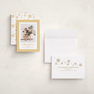 This is a sun holiday photo cards with standard by Erika Firm called mini cabana stripes printing on signature in grand