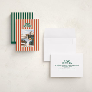 This is a mistletoe holiday photo cards with standard by Ekko Studio called bold & bright printing on signature in grand