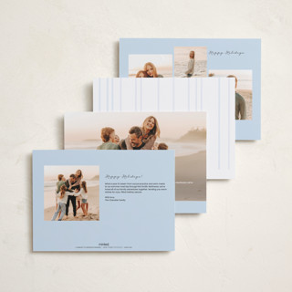 This is a ice holiday photo cards with standard by Poised Avenue called framed in stripes printing on signature in grand