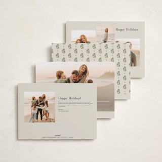 This is a evergreen berry holiday photo cards with standard by Chelsea Petaja called block print holiday printing on recycled smooth signature in grand
