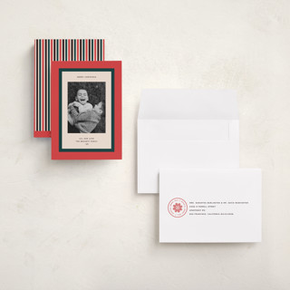 This is a candied apple holiday photo cards with standard by Annie Clark called classic wrap printing on signature in grand