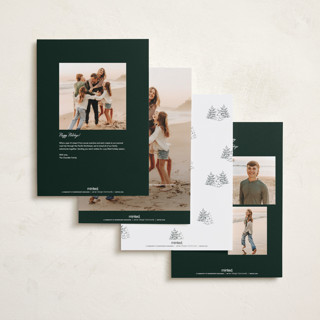This is a forest holiday photo cards with standard by Michelle Harrick called minimal tree farm printing on signature in grand