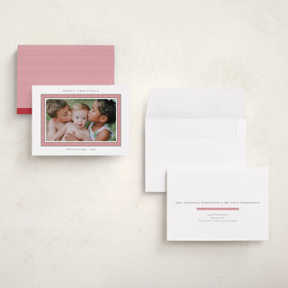 This is a boughs of holly holiday photo cards with standard by Alston Foster called favorite frame printing on recycled smooth signature in grand