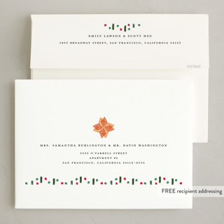 This is a caramel holiday photo cards with standard by Vivian Yiwing called dazzled printing on recycled smooth signature in grand
