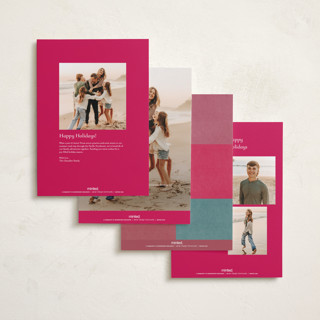 This is a candy holiday photo cards with standard by Sumak Studio called joyful check printing on recycled smooth signature in grand