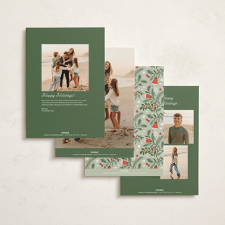 This is a leaf holiday photo cards with standard by Kristen Smith called ornate tree printing on signature in grand