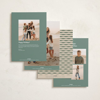 This is a sage holiday photo cards with standard by JeAnna Casper called bold printing on recycled smooth signature in grand