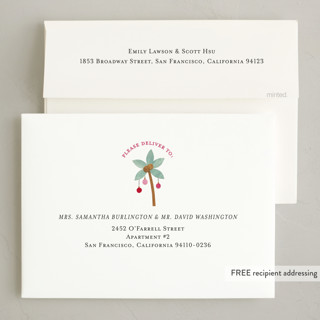 This is a hibiscus holiday photo cards with standard by Sarah Knight called beach santa printing on signature in grand